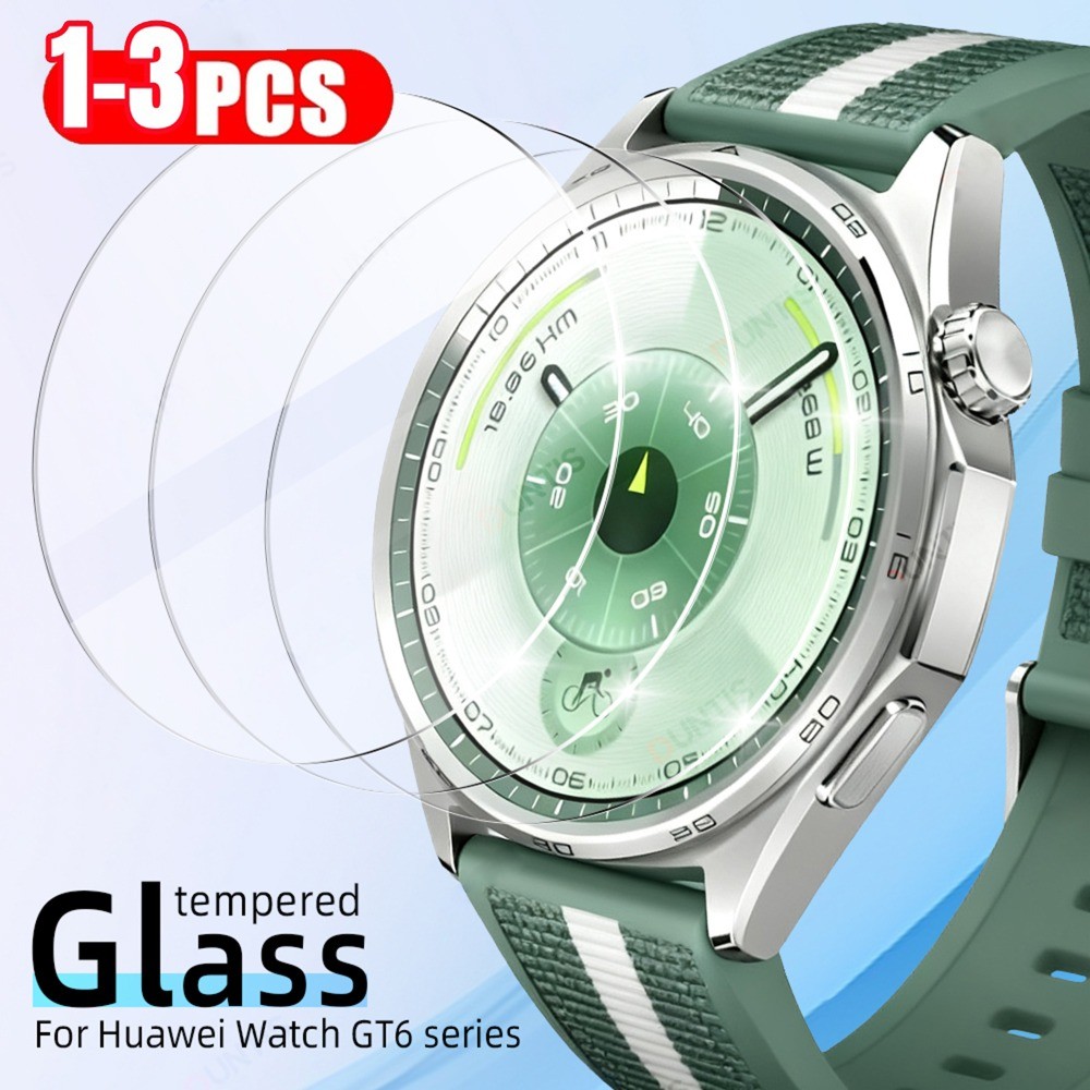 1/5 PCS กระจกนิรภัยสําหรับ Huawei นาฬิกา GT 7/6 pro 46 มม.41 มม.42 มม.ป้องกันหน้าจอฟิล์ม Anti-Scratch สําหรับ Huawei GT6 GT5 GT4 46 มม.ฟิล์มแก้ว