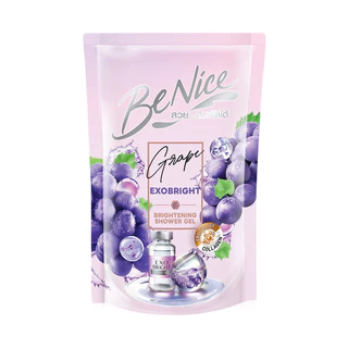 BeNice Grape Exo Bright Shower Gel 400ml บีไนซ์ เจลอาบน้ำผสานเม็ดบีทส์.