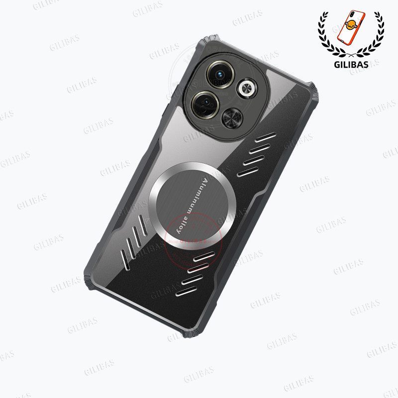GILIBAS กรณีสําหรับ Tecno Pova 6 Neo 5G เคสโทรศัพท์ Tecno Spark 30 5G UltraThin โปร่งใสแม่เหล็กปกหลัง Graphene การกระจายความร้อนกันกระแทกเคสโทรศัพท์