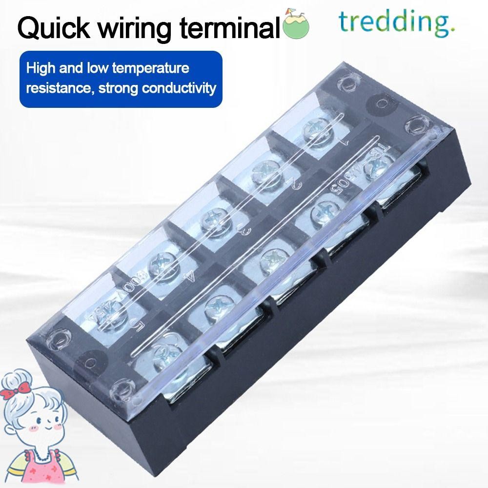 TREDDING491 Terminal Block, Dual Row พร้อมสกรู Strip Block Terminal, Electric Block Terminal Cable C
