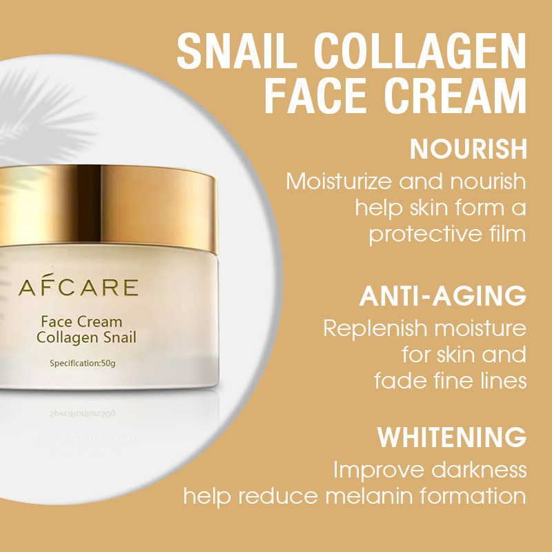 Snail Collagen Cream Moisturizing Dry 50g Cream Full English 9.30-1