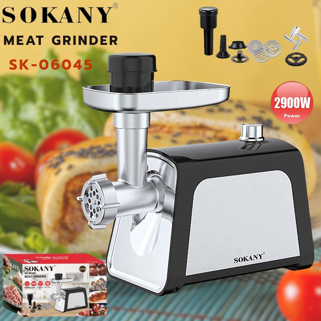 เครื่องบดเนื้อ SOKANYเครื่องบด กำลังสูง 2900W  เนื้อบดอย่างรวดเร็ว เครื่องบดเนื้อ เครื่องบดหมู