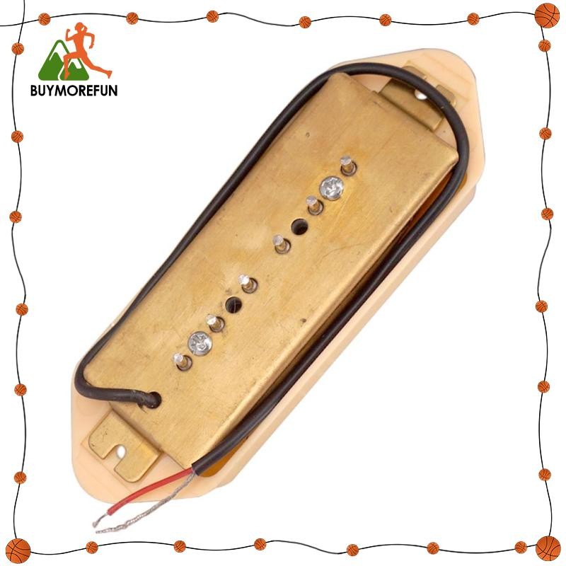 [ซื้อเพิ่มเติมสนุก] Soapbar P90 Guitar Pickup Neck&Bridge for LP EPI Guitar Replacement Black