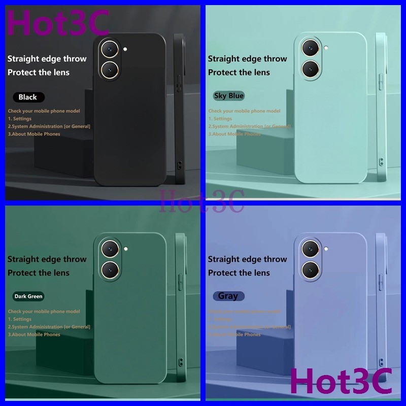 เคส For Vivo Y03 / Y18 / Y03T / Y18S / Y28S 5G tpu YTCS ซิลิโคนเคสโทรศัพท์สีทึบเรียบง่าย - รูปที่ 5