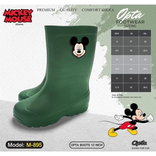 รองเท้าบู๊ทกันน้ำ GTR M-895 **สูง 12 นิ้ว OPTA บู๊ทยาว Mickey Mouse นุ่มน้ำหนักเบา ใส่สบาย ลิขสิทธิ์แท้