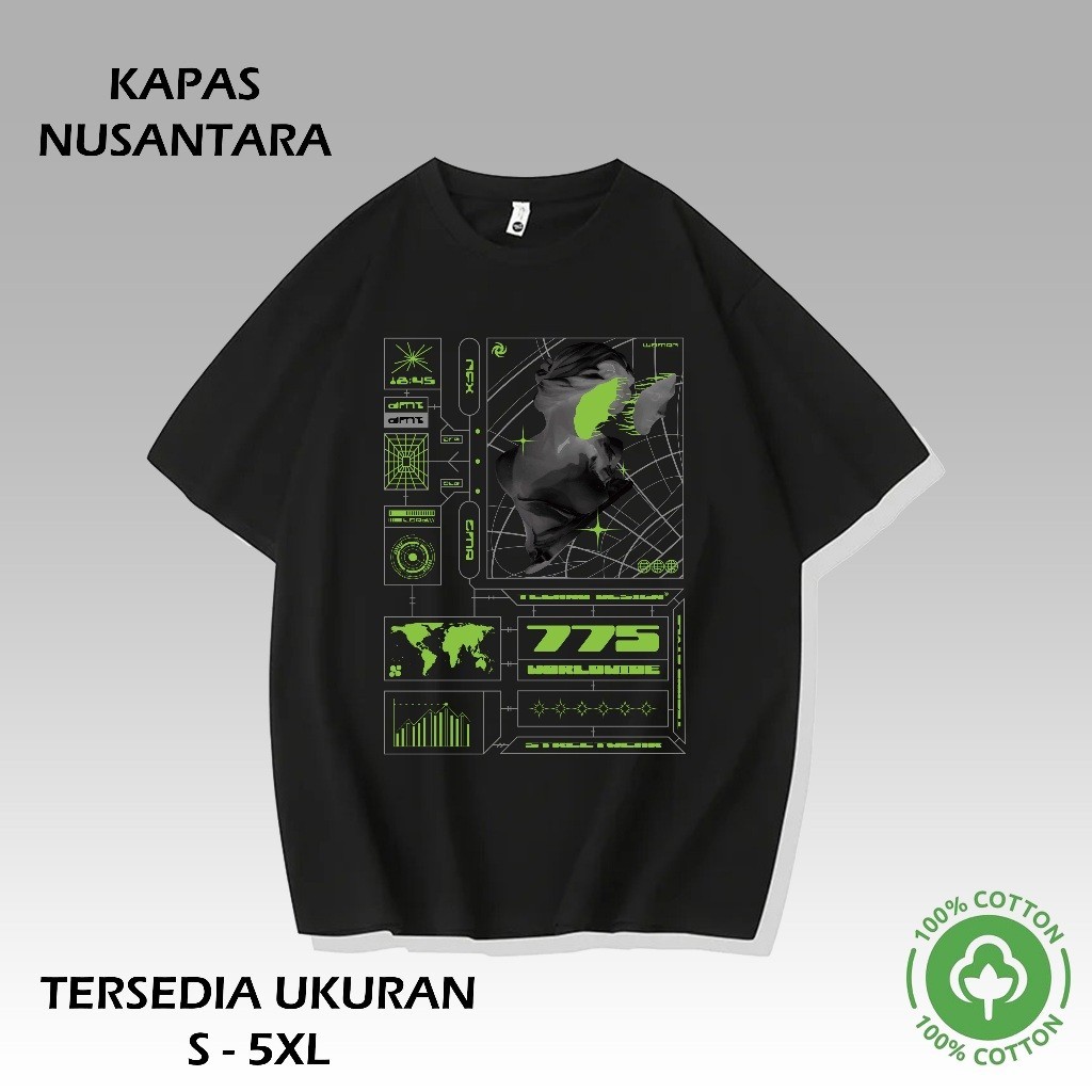 KATUN เสื้อยืดขนาดใหญ่ 775 Worldwide เสื้อยืดอินเทรนด์สําหรับบุรุษและสตรีผ้าฝ้าย 100% KN81KN83