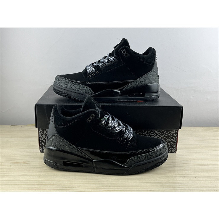Ready Stock Air 3 Retro ดำ CK9246-168 รองเท้าสำหรับเล่นบาสเก็ตบอล