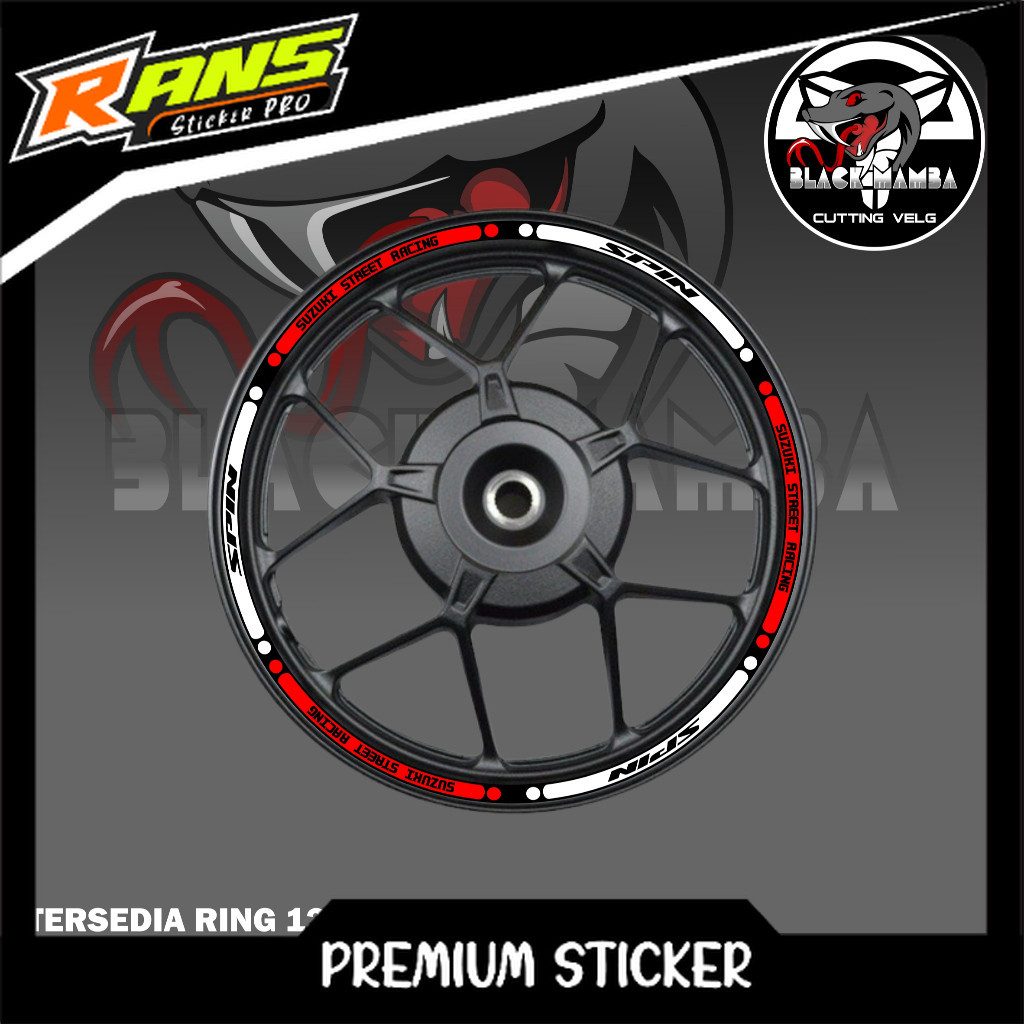 SPIN RIM STICKER - SUZUKI SPIN A01 TIRE/VELG VARIATION LIST STICKER