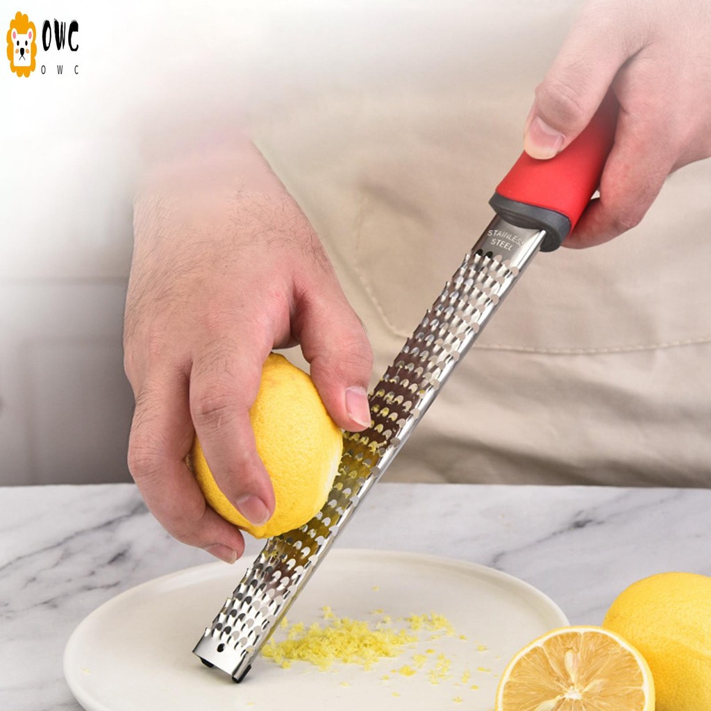 เครื่องขูดมะนาว Zester & Cheese Lemon Zester ที่แข็งแกร่งด้วยฟันมุมที่สมบูรณ์แบบเหมาะสําหรับกระเทียม