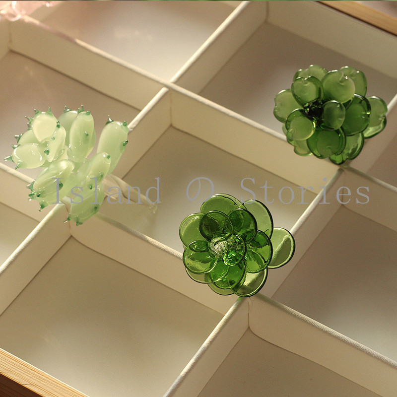 [Island Story] ไม้กระถางฉ่ําเคลือบ | IG Wind Glass Micro Landscape | สงครามดอกไม้เซนจีน | เครื่องประ