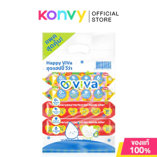 ViVa Happy Viva Set 5pcs ชุดแฮปปี้ วีว่า เซททิชชู่เปียก 5ชิ้น.