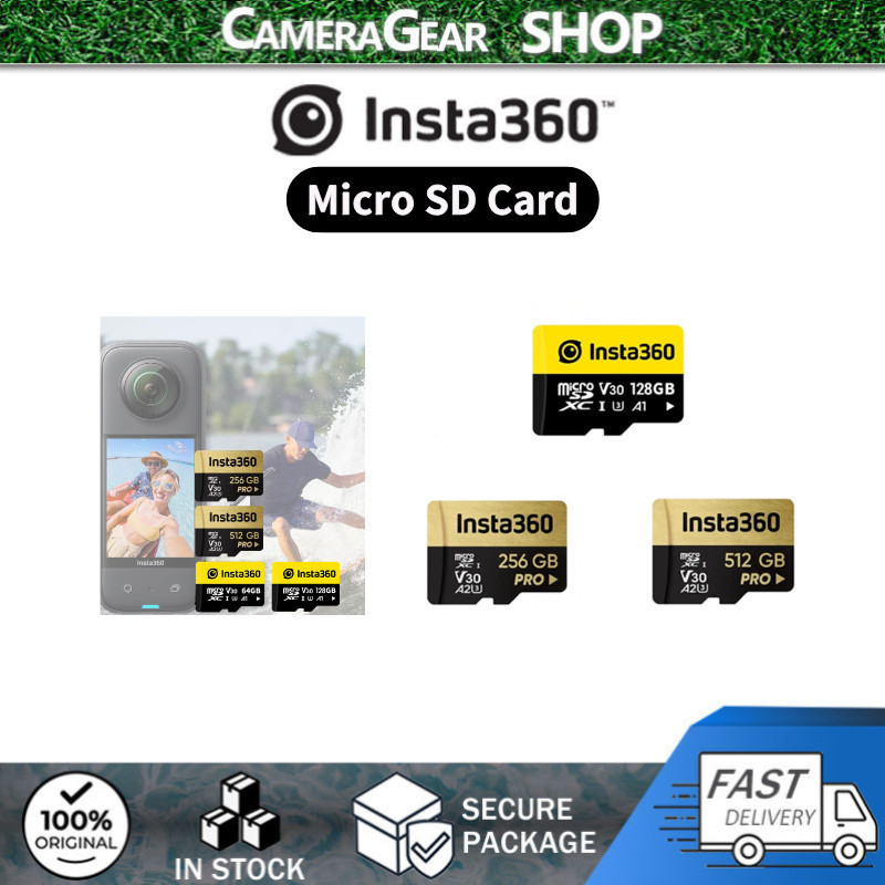 Insta360 Micro SD การ์ด 128G/256G/512G/1TB หน่วยความจําความเร็วสูงสําหรับ Go Ultra/X5/DJI pocket3 /drone/อุปกรณ์เสริมกล้อง