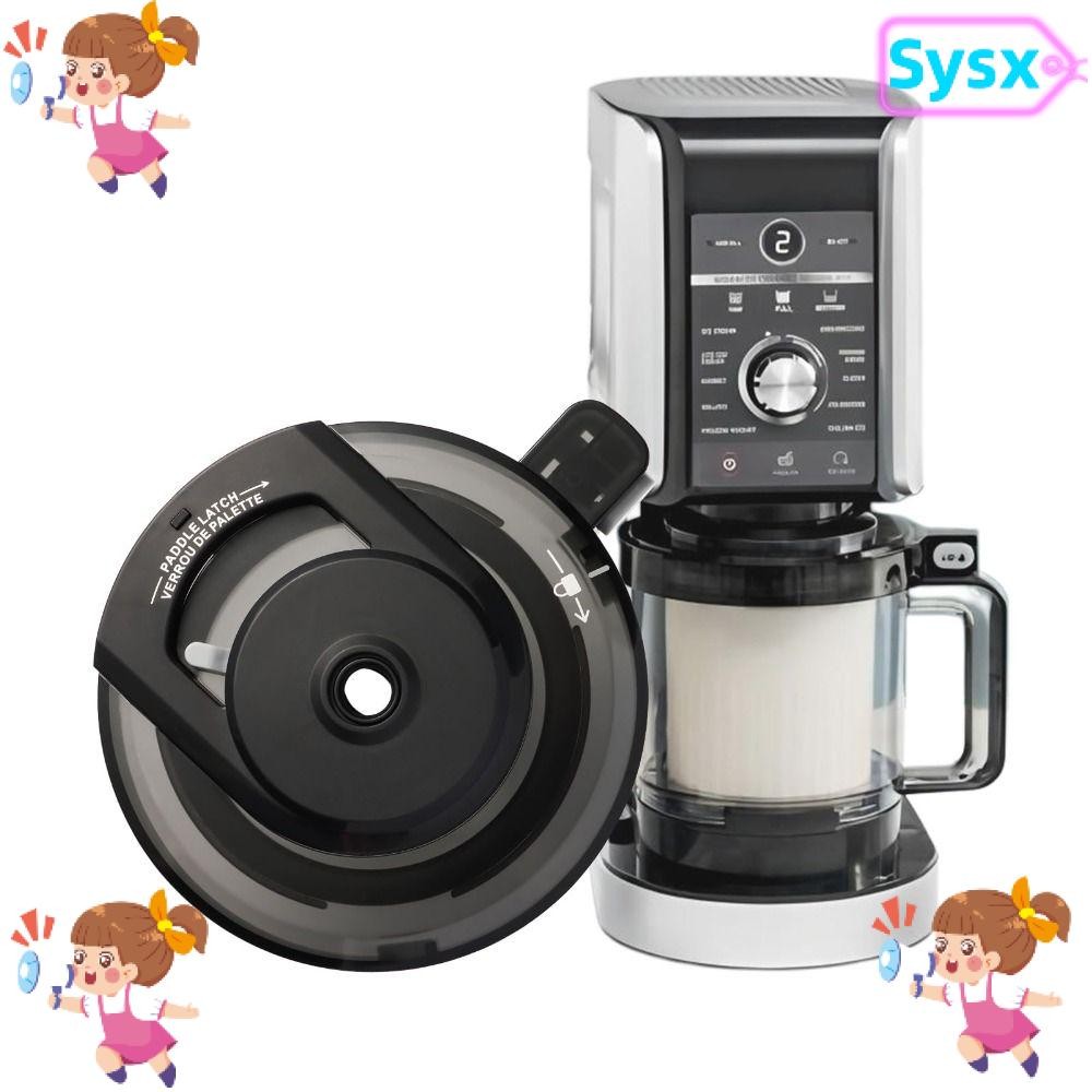 SYSX ฝาครอบชามด้านนอก, นํากลับมาใช้ใหม่ได้ Watertight สําหรับ Creami Deluxe ฝาปิด, ทําความสะอาดง่าย 