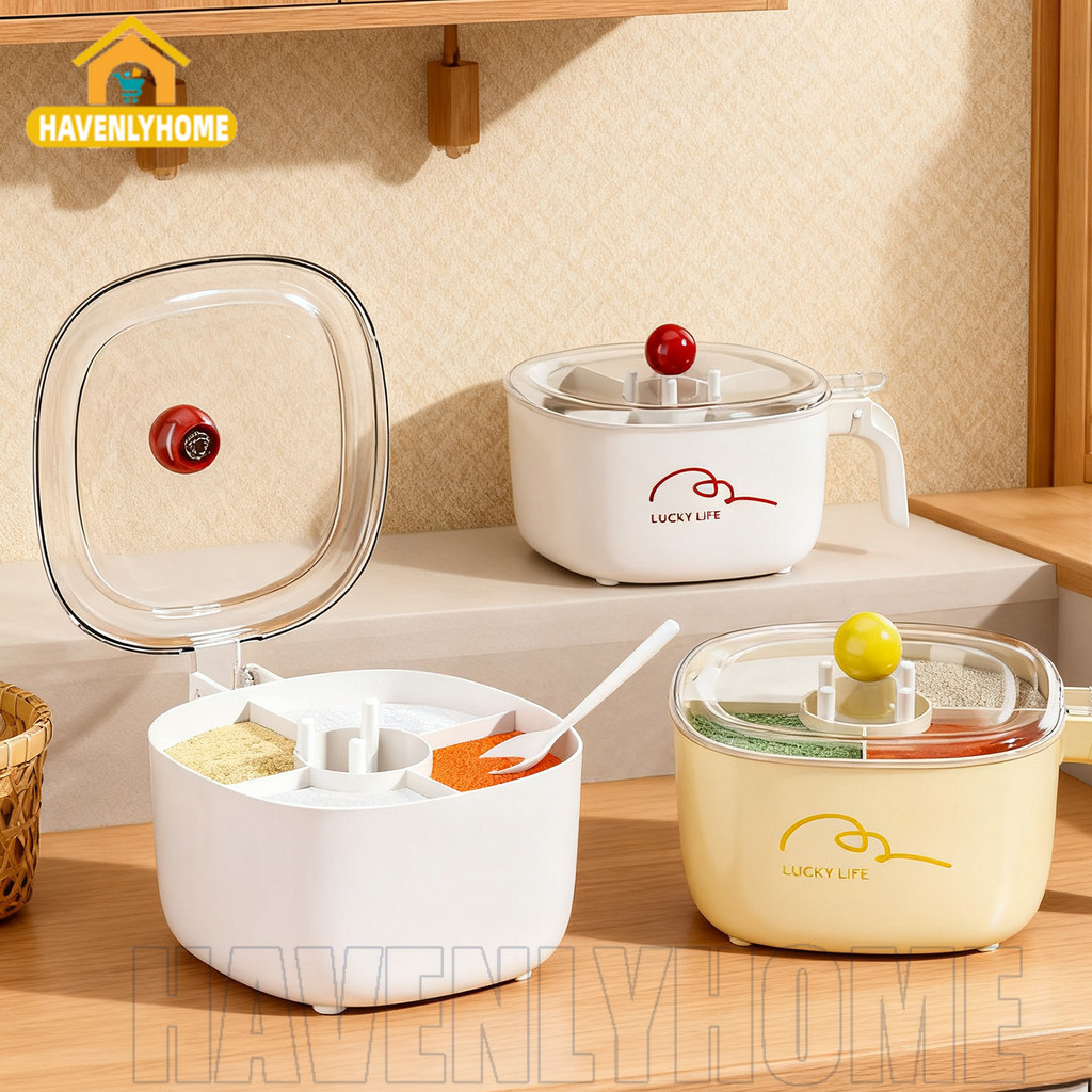 [H&L]1/2PCS - ที่จัดระเบียบเครื่องเทศที่สะดวกเป็นพิเศษ | One-Touch Stand-Up Lis & Spoon Slot | ที่เก