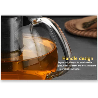 แก้วหม้อชา Infuser 800ML / 1500ML กาน้ําชาทนความร้อนแยกน้ํากาต้มน้ําด้านในจีน Kung Fu กรองชา Teaware