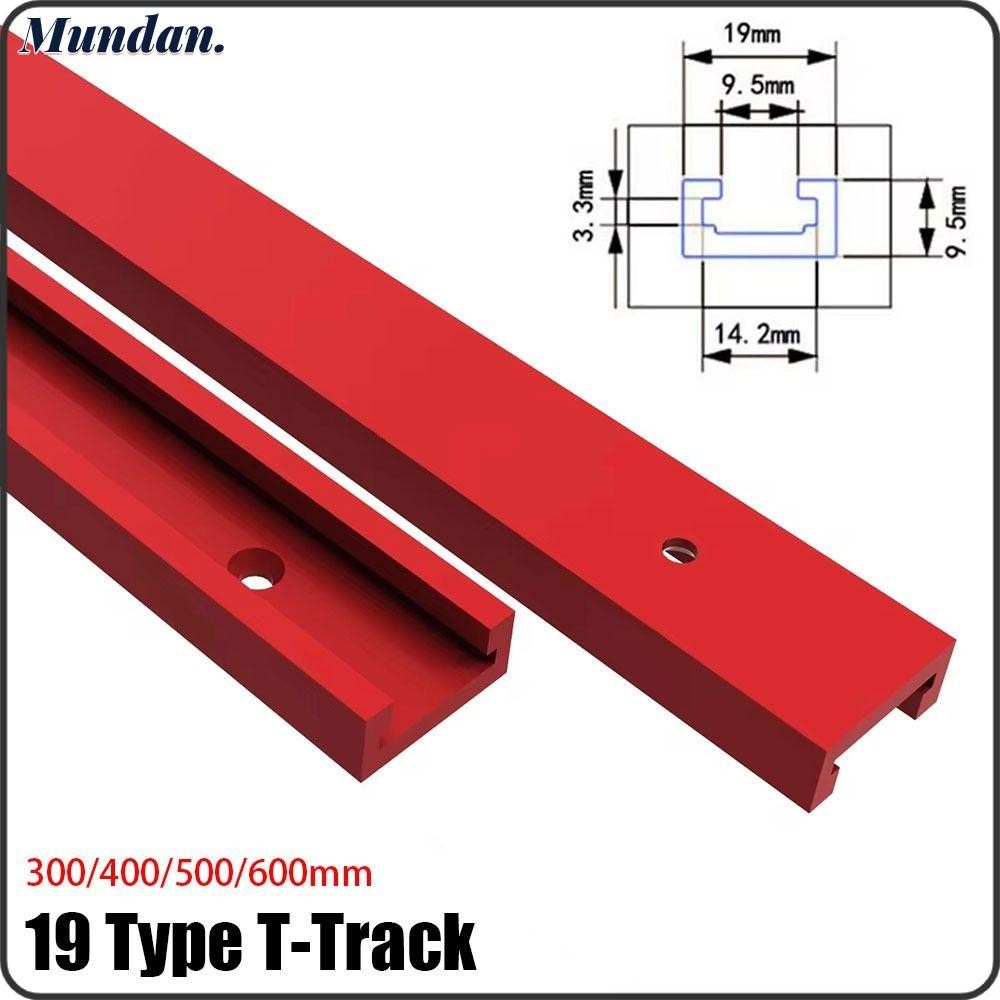MUNDAN 1 ชิ้น T-Track, อลูมิเนียมสไลด์ท่องเที่ยว Rail T-Slot Track, 19 ประเภท 19x9.5 มิลลิเมตร T Sli