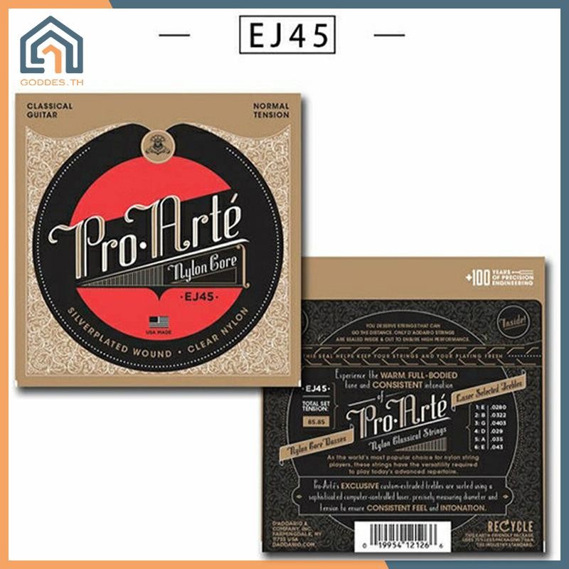 Goddes Nylon Classical Guitar Strings EJ45/EJ46 Normal/Hard Tension อุปกรณ์เสริมกีตาร์ TH