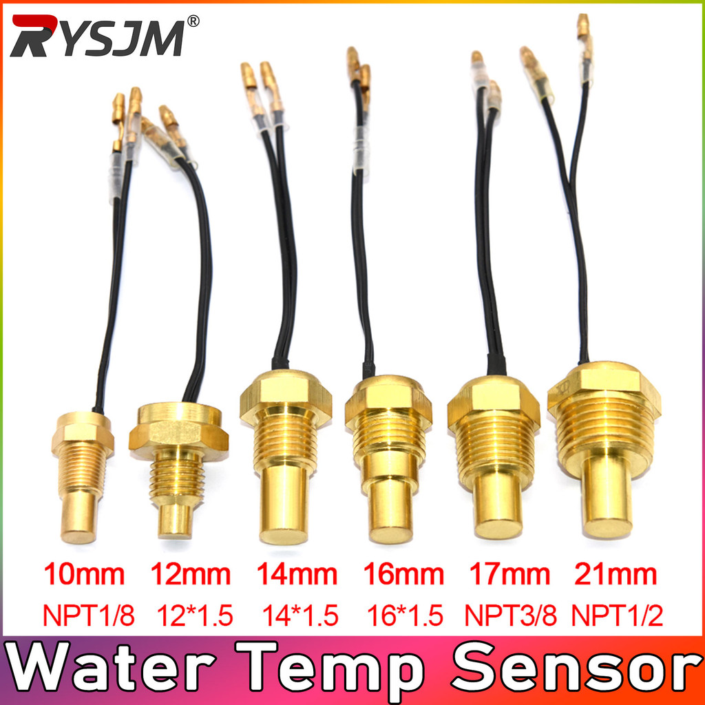 เซ็นเซอร์อุณหภูมิน้ํารถยนต์ 1/8NPT 3/8NPT เซ็นเซอร์อุณหภูมิน้ํา 12V/24V Universal 16 มม.17 มม.21 มม.