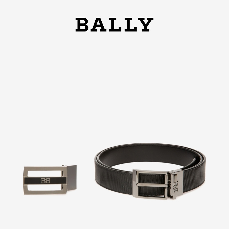 เข็มขัดธุรกิจคลาสสิก Bally กล่องของขวัญสำหรับแฟนหนุ่ม