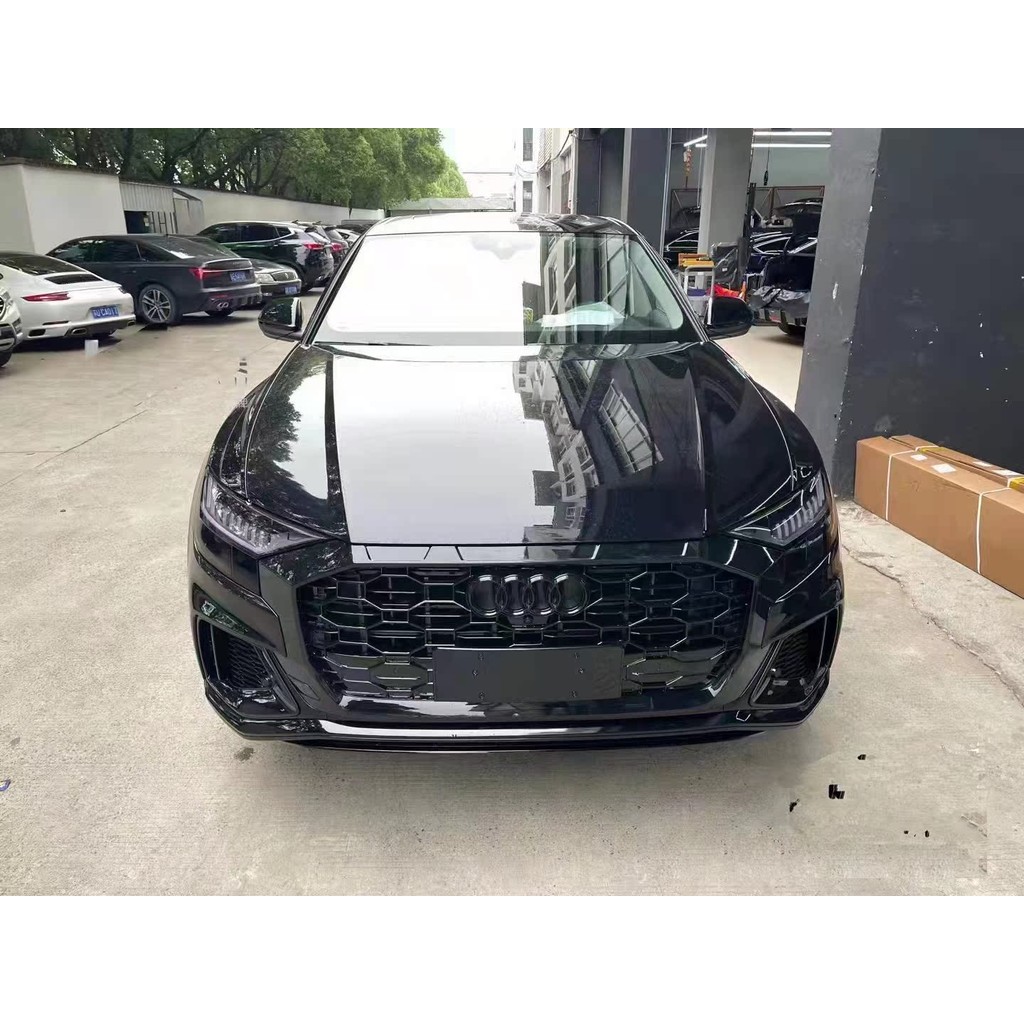 เหมาะสําหรับ Audi Q8 อัพเกรด RSQ8 ตาข่ายกันชนหน้าและหลัง