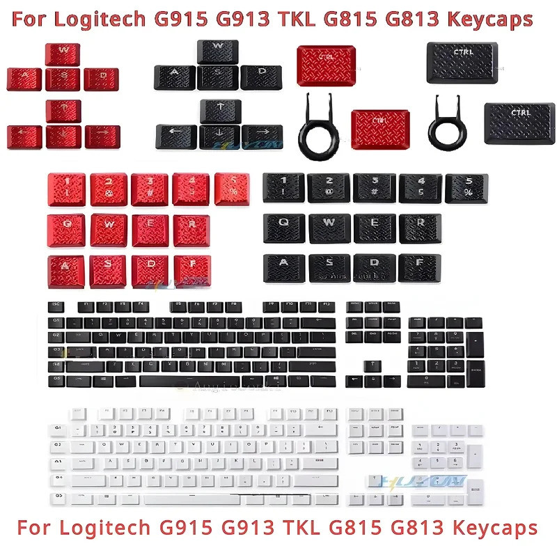 สําหรับ Logitech คีย์บอร์ดโปร่งแสง Keycaps G915 G913 TKL G815 G813 พื้นผิวลื่นคีย์ Universal Keycaps