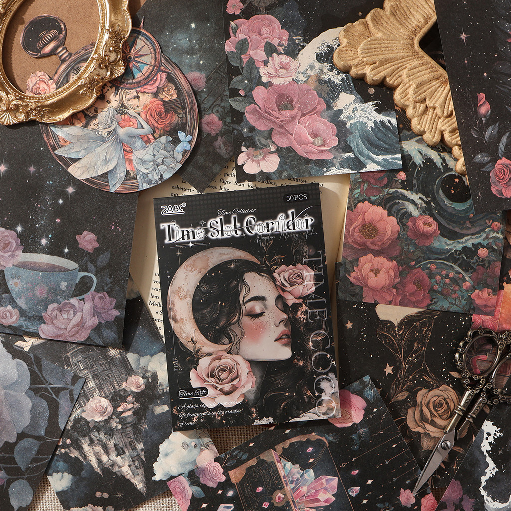 นาย กระดาษ50แผ่น/ถุงแสงกระดาษวัสดุหนังสือย้อนยุควรรณกรรมสา รูปที่ 3