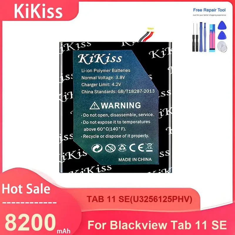 แบตเตอรี่แท็บเล็ต KiKiss สําหรับ Blackview Tab 11 SE ,TAB 11 SE(U3256125PHV) แบตเตอรี่ 8200mAh