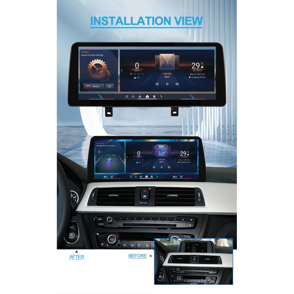 ปรับออกแบบ Qualcomm 680 12.3 นิ้ว QLED Android จอแสดงผลรถมัลติมีเดียอินเทอร์เฟซวิดีโอ Carplay สําหรั
