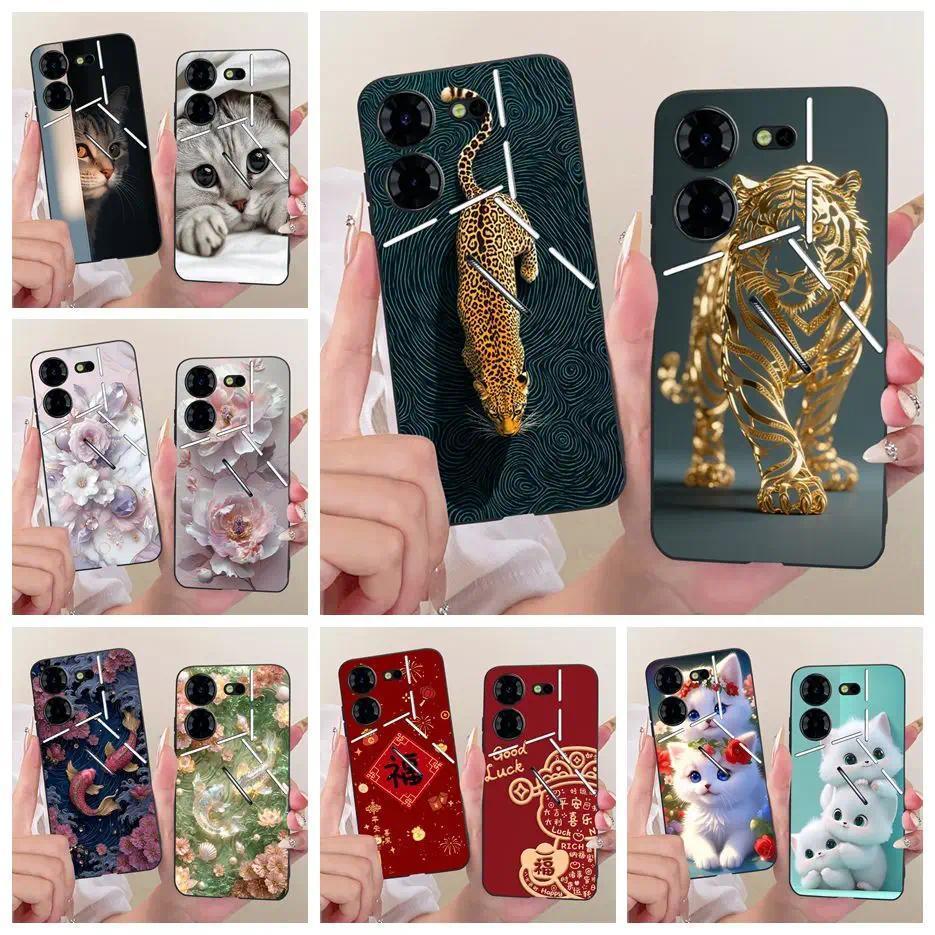 สําหรับ Tecno Pova 5 Pro 5G กรณี LH8n Cool Leopard Tiger ทาสีฝาครอบ Soft TPU เคสโทรศัพท์สําหรับ Tecn