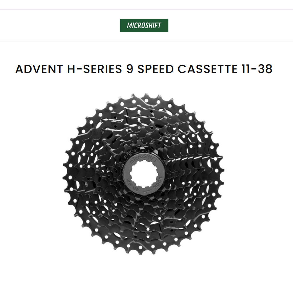 เฟืองหลัง Microshift Advent 9 สปีด 11-38T