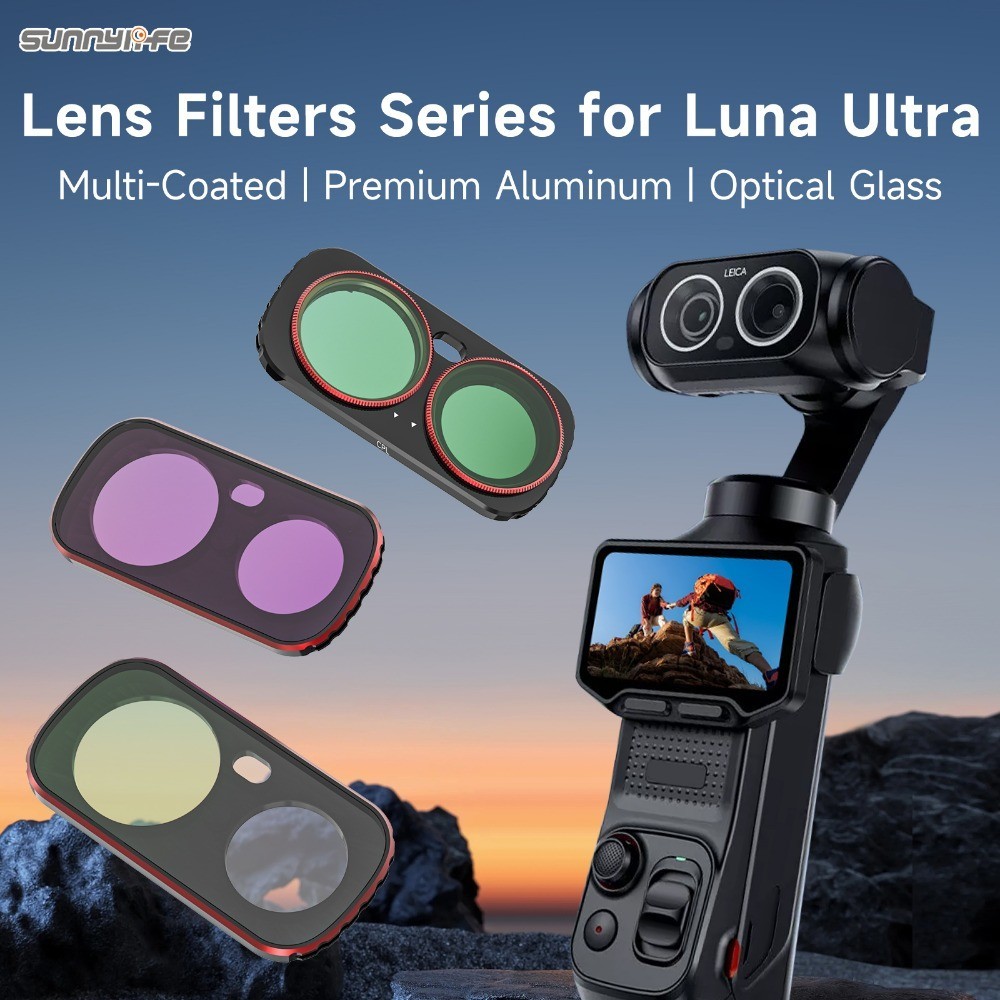 สําหรับ Insta360 Luna Ultra แม่เหล็กกรองปรับ CPL สีดํา Soft Anti Light Harm MCUV โลหะ ND กรอง Luna กล้องอุปกรณ์เสริมที่จําเป็นสําหรับการยิง