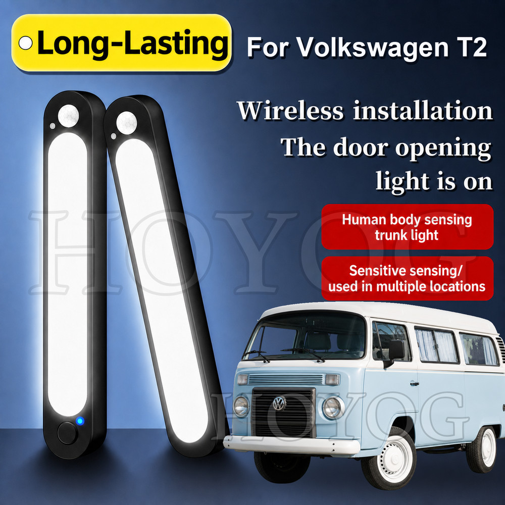 สําหรับ Volkswagen T2 1967-2013 รถ Trunk Light LED โคมไฟเซ็นเซอร์แม่เหล็กประเภท C ชาร์จอัตโนมัติ ON 