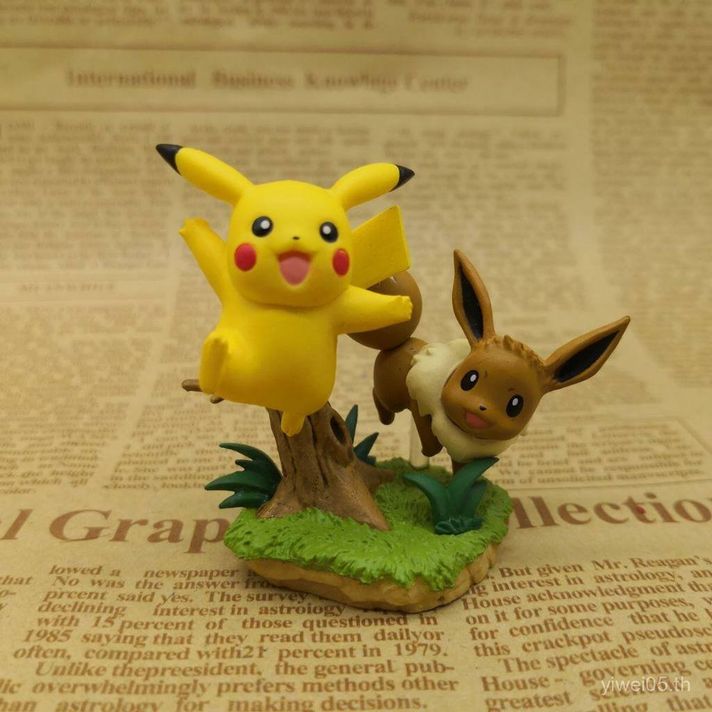 ร้อนขายโปเกมอนโปเกมอน Lets Go Pikachu VS Eevee Ocean Hall TCG Bonus Figure Bulk U3WB
