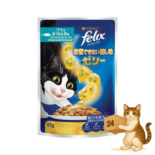 (ยกลัง 24 ซอง) FELIX เฟลิกซ์ อาหารเปียกแมว เนื้อนุ่ม ทานง่าย สำหรับแมวทุกวัย เปียกแมว แบบซอง 70g