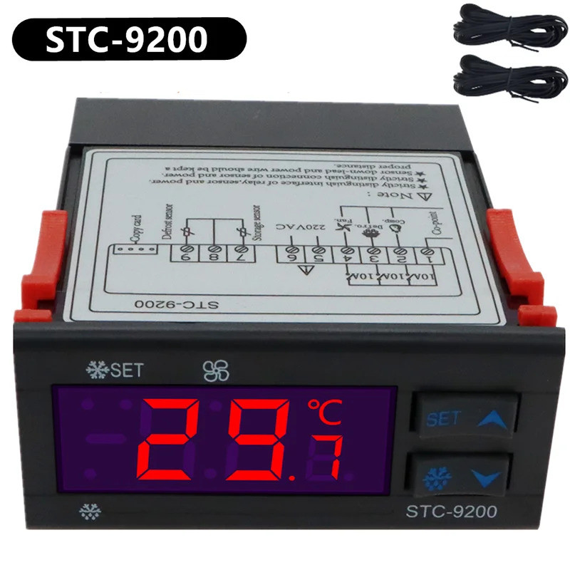 เครื่องควบคุมอุณหภูมิแบบดิจิตอล STC-9200 Thermostat 220V ตัวควบคุม Thermoregulator พร้อมเครื่องทําคว