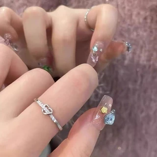 แหวนรูปหัวใจ สำหรับผู้หญิง ดีไซน์เรียบง่าย
