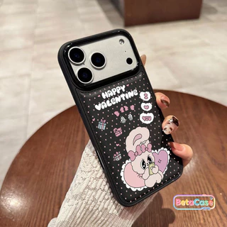 เคสโทรศัพท์ลายการ์ตูนกระต่ายสีชมพูน่ารักสำหรับเด็กผู้หญิง น่ารักสไตล์คูล Phone Case for iPhone 17161514131211ProMax Plus