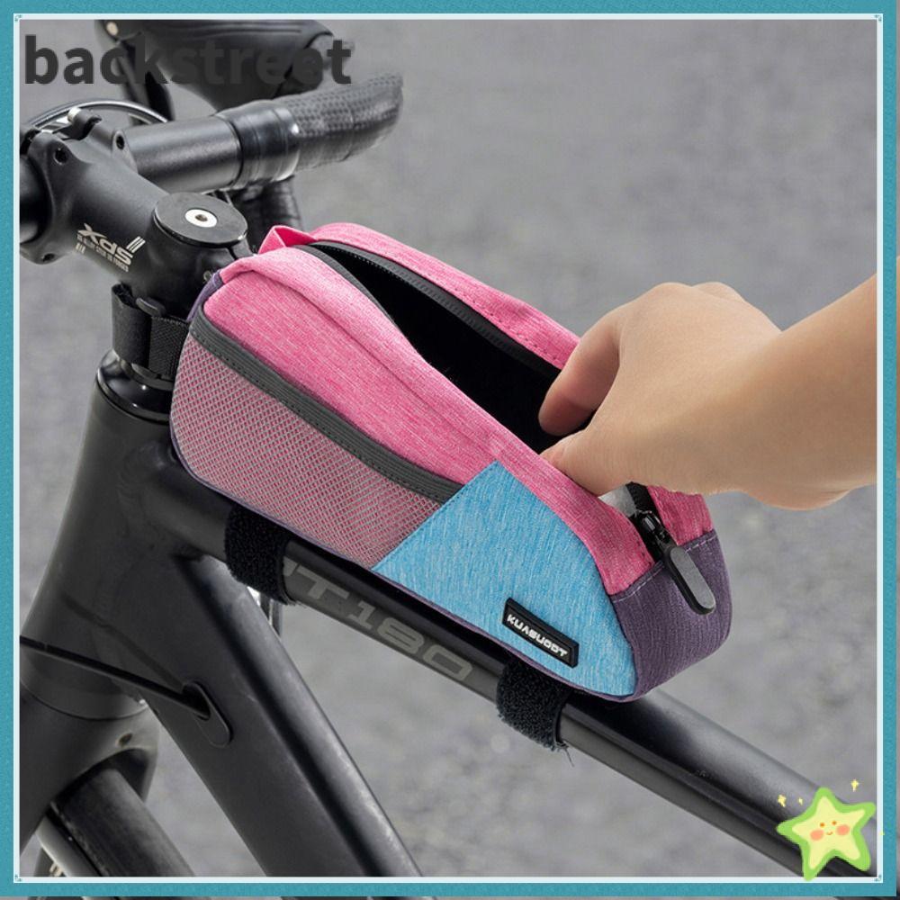 BACKSTAGEDV จักรยานกรอบด้านหน้ากระเป๋า,ติดตั้งง่ายกันน้ําจักรยาน Top Tube Bag,น้ําหนักเบาขนาดใหญ่ความจุ Ergonomic MTB กระเป๋าขี่จักรยานอุปกรณ์เสริม
