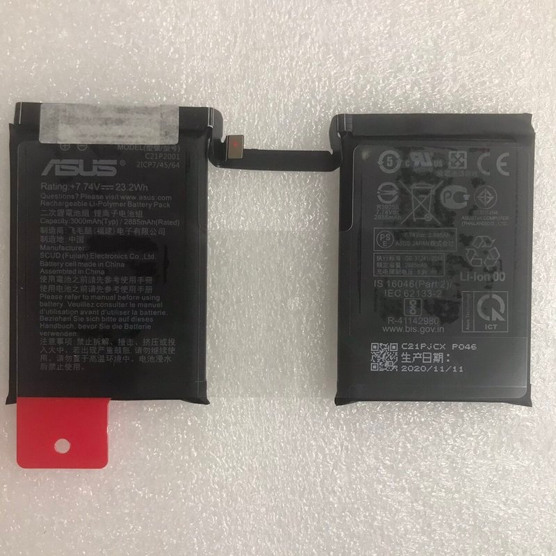 เหมาะสําหรับ Asus ROG5 Phone5 I005DA โทรศัพท์มือถือเดิม C21P2001 เกมโทรศัพท์มือถือแบตเตอรี่กระดานไฟฟ
