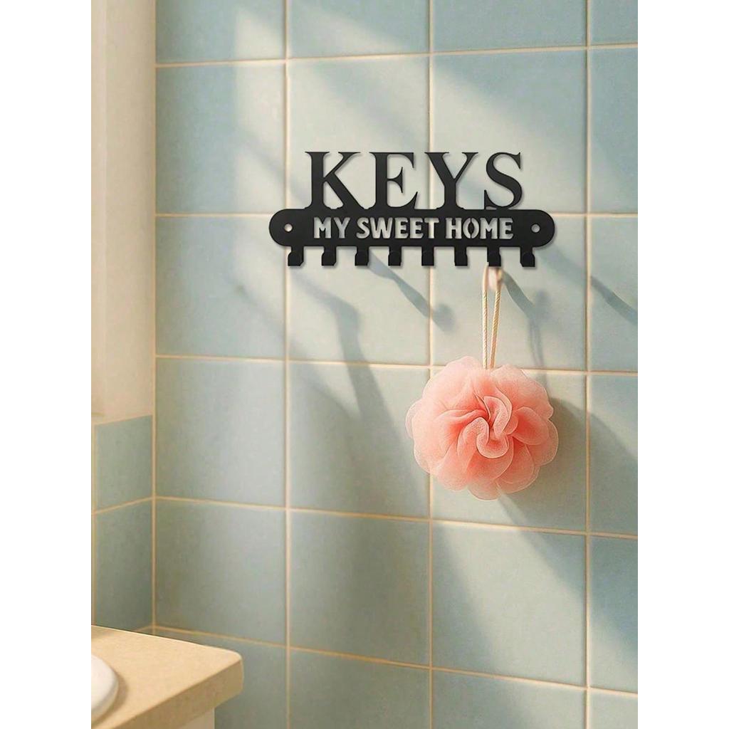 CIFbuy Gothic สีดําโลหะ Key Holder แขวนผนัง Coat Rack Home Decor