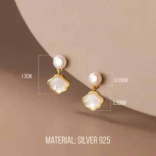 Evie Earrings ต่างหูเงินแท้ S925 [MERCELO]