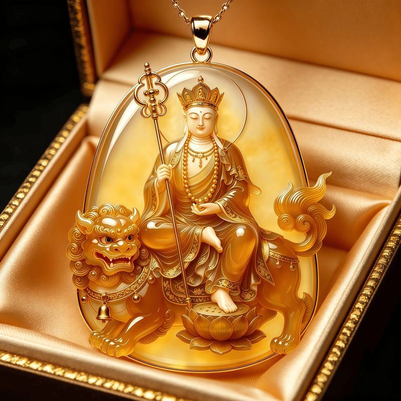 Jizo King พระโพธิสัตว์ Original Amulet Handmade การออกแบบสองด้านสร้อยคอจี้ของขวัญผู้สูงอายุผู้ชายผู้