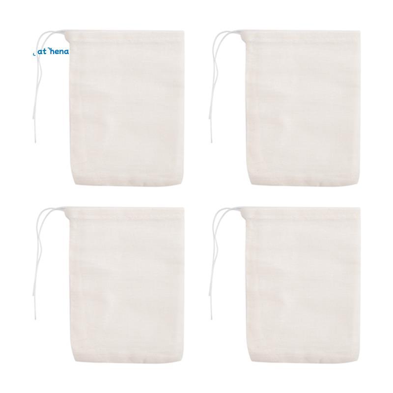 athena5550 ชิ้น Drawstring Cotton Bags Muslin Bags,Tea Brew Bags (4 x 3 นิ้ว)