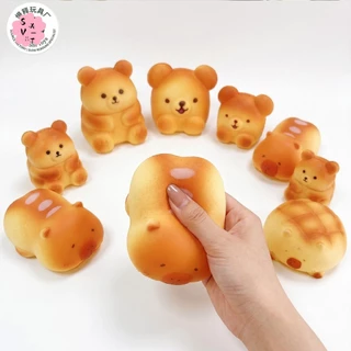 ของเล่นหยิกขนมปังหมี Capybaras - PU บรรเทาความเครียด Rebound ช้าสําหรับผู้ใหญ่เด็ก