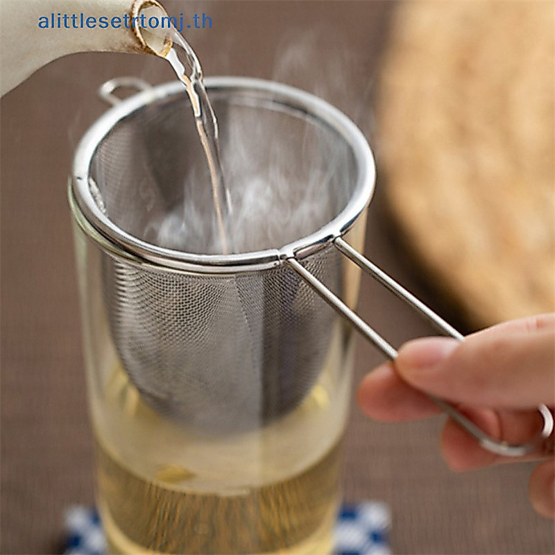 Alittlese ชา Infuser พร้อมที่จับ Fine ตาข่ายกรองชากรองผงกาแฟกรองมือถือตะแกรงสําหรับกาน้ําชาอุปกรณ์ครัว TH