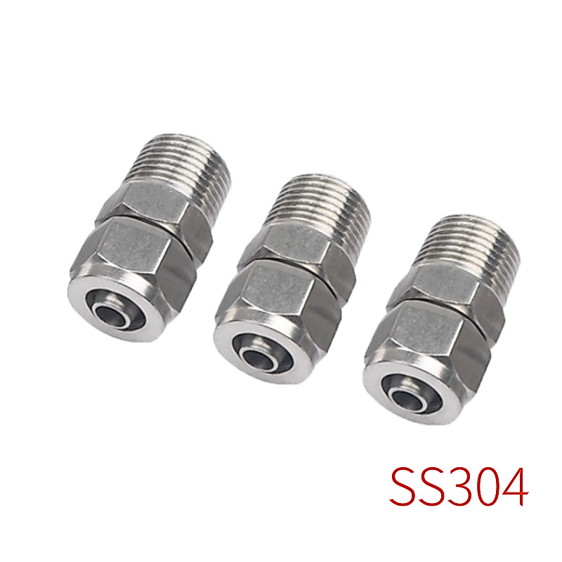 1ชิ้น เอสเอส304 คู่ปลอกโลหะแหวนเชื่อมต่อการบีบอัด ZG1/8,1/4,3/8,1/2" ด้าย ทนอุณหภูมิสูงแรงดันสูงทนการกัดกร่อน
