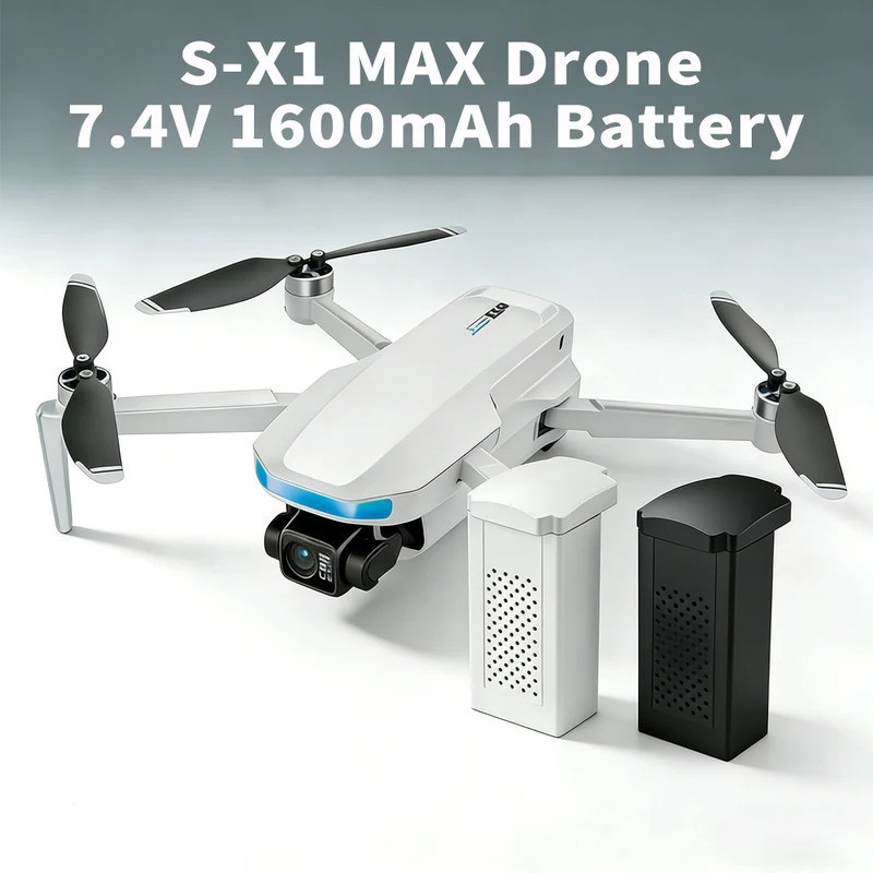 2Pcs S-X1 MAX Drone แบตเตอรี่ 7.4V 1600mAh แบตเตอรี่ Lipo สําหรับ S-X1 MAX 4K GPS Mini Drone Quadcop