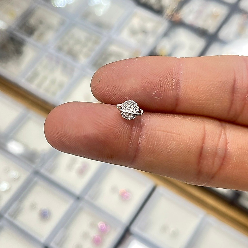 ###5  earring.minimal จิวหูดาวเสาร์ มินิมอล ต่างหูStainless Steel 316 ใส่รูปกติได้  ใส่อาบน้ำได้ ส่งจากไทย