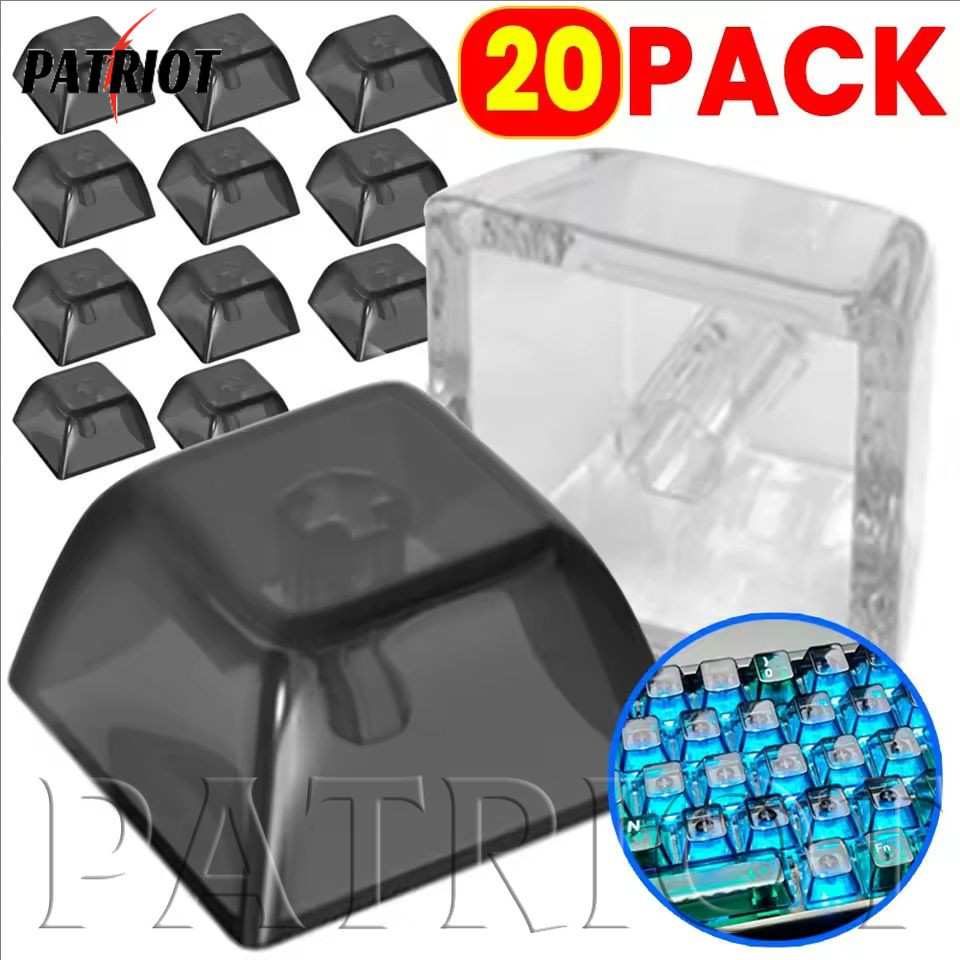 [AUTO&3C] 10/20PCS - DIY ปุ่มกดโปร่งใสขึ้นและลงซ้ายขวาส่วนบุคคลใสสีดําโปร่งใสคีย์บอร์ดเครื่องกลข้อความเหมือนกับ /สินค้าขายดี