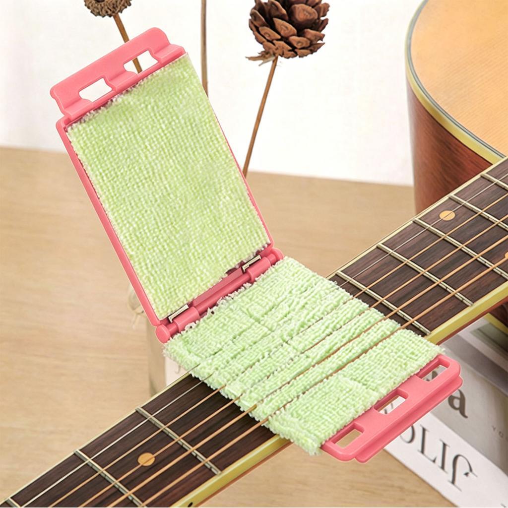 Alomejor กีตาร์ String Scrubber Ergonomic Roseate ทําความสะอาดเครื่องมือสําหรับกีตาร์ไฟฟ้าอะคูสติกเบ